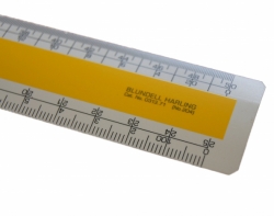300mm Blundell Harling Oval Scale Ruler - RIBA Conversion B