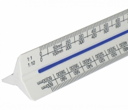 300mm Blundell Harling Triangular Scale Rule-Architects (Metric A)